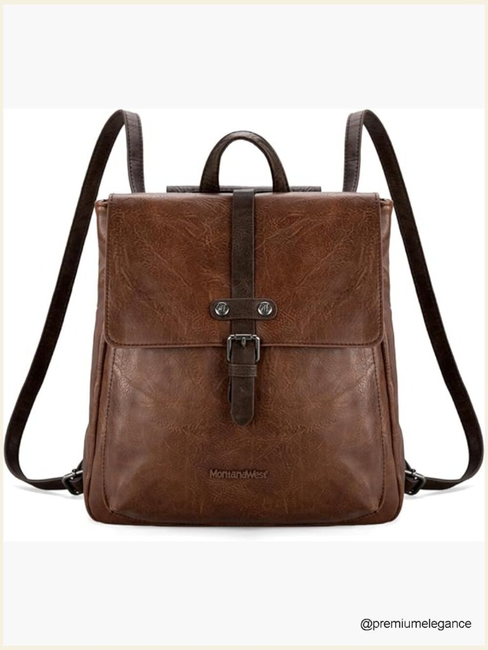 Convertible Crossbody Daypack Backpack Purse Faux Leather Travel Work